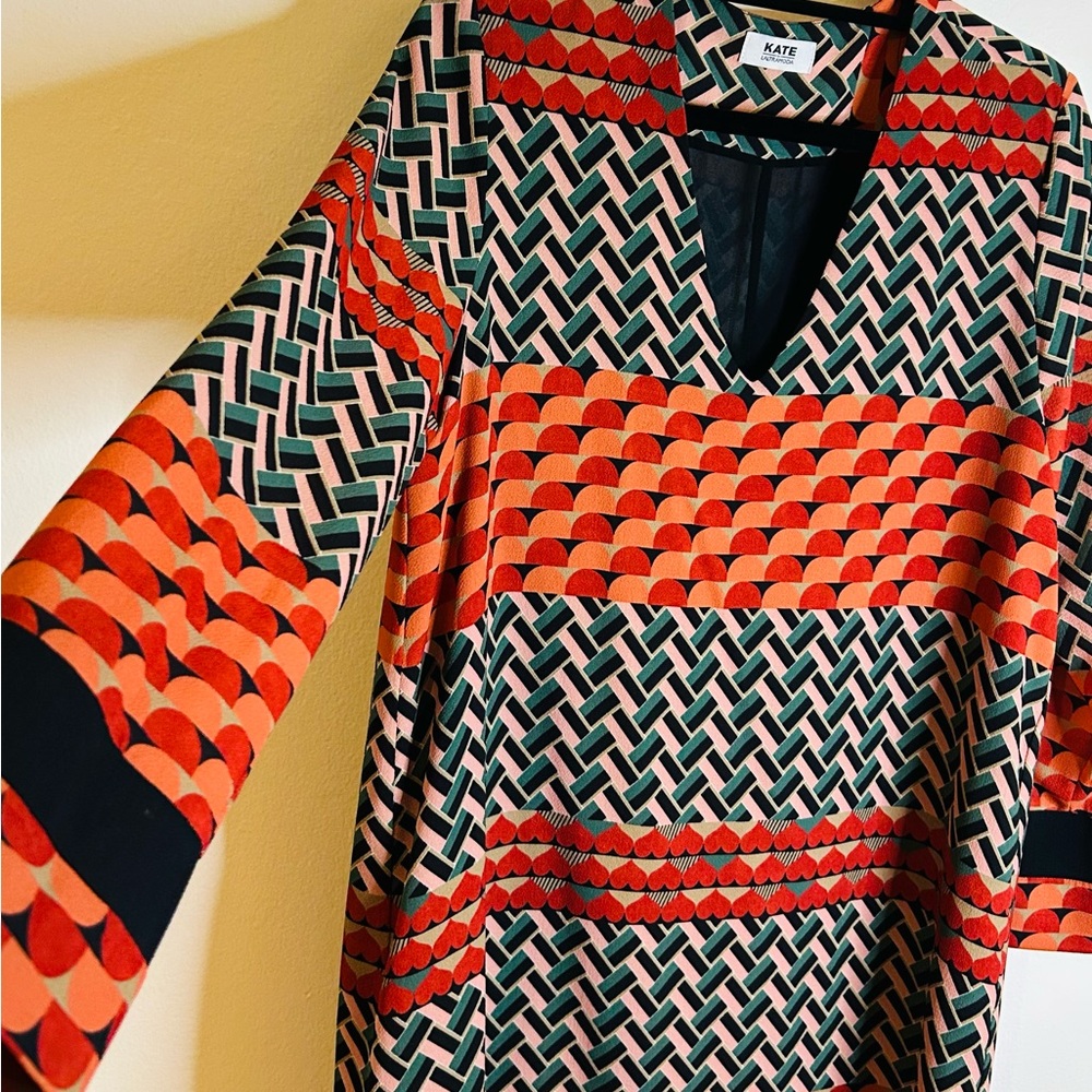 Vibrant Geometric Pattern Dress - Picture 2 of 5